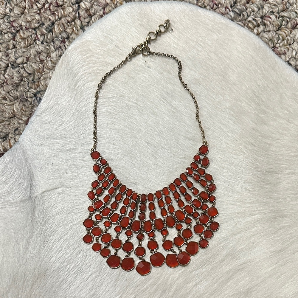 Lucky Brand Red Multi-Tier Necklace